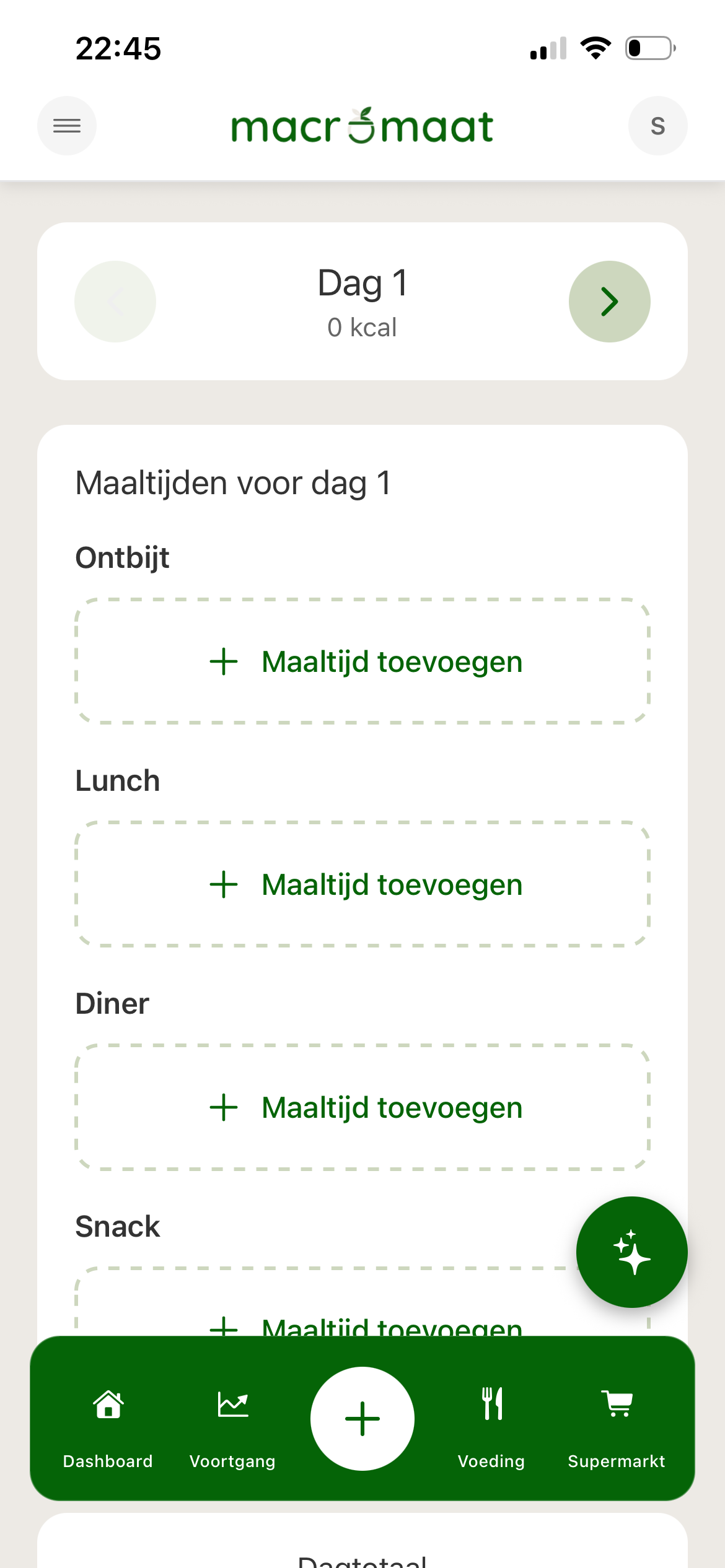 Macromaat maaltijdplanner met weekoverzicht
